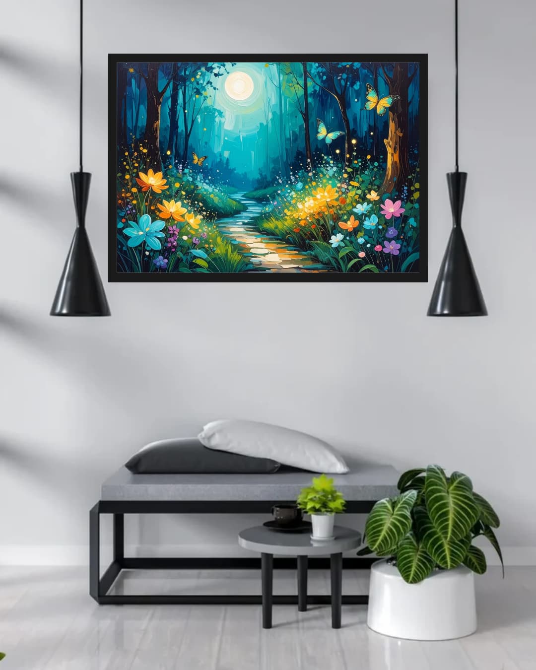 Abstract Forest Light - Wall Art Canvas WallArtVibes