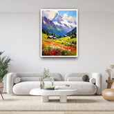 Mountain landscape canvas painting wall art
