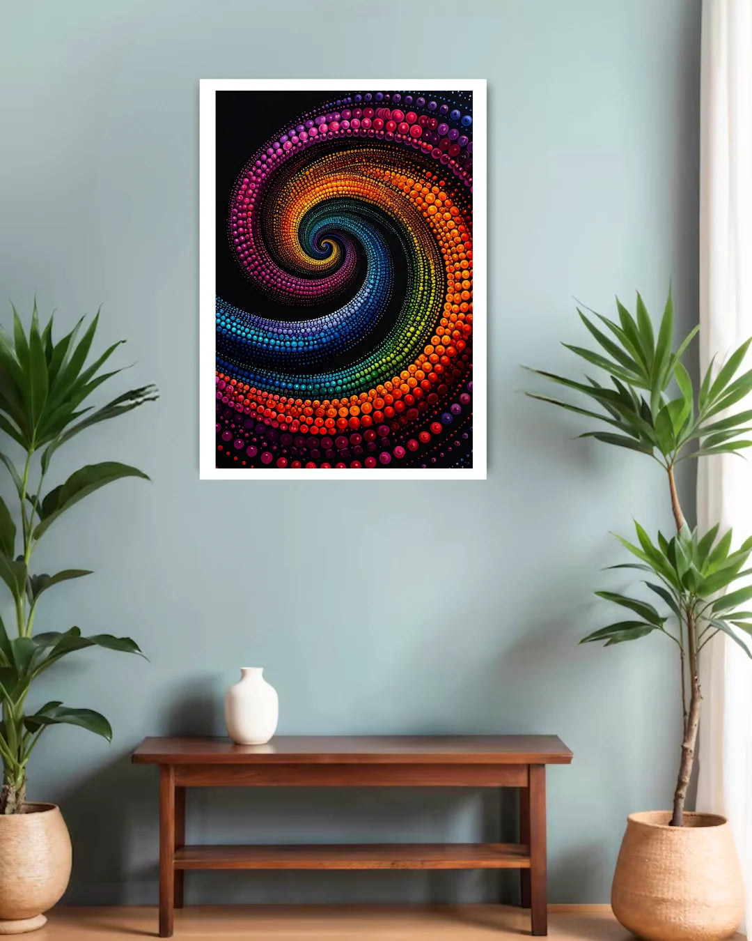 Colorful Spiral Abstract Art - Wall Art Canvas
