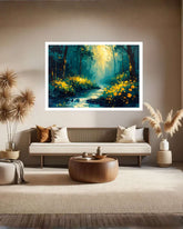 Abstract Forest Stream - Wall Art Canvas WallArtVibes