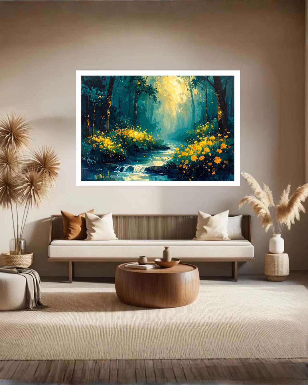 Abstract Forest Stream - Wall Art Canvas WallArtVibes