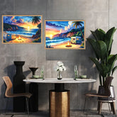 Retro Hippie Surf - Set Of 2 - Wall Art Canvas WallArtVibes