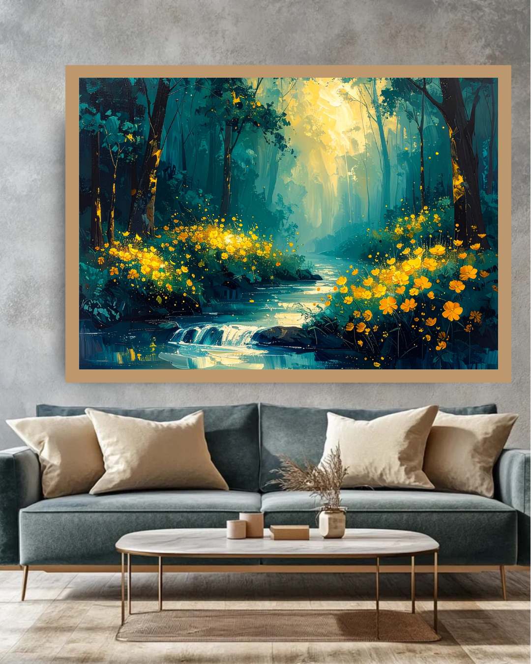 Abstract Forest Stream - Wall Art Canvas WallArtVibes