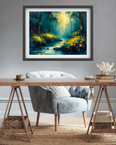 Abstract Forest Stream - Wall Art Canvas WallArtVibes