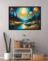 Abstract Night Landscape - Wall Art Canvas WallArtVibes
