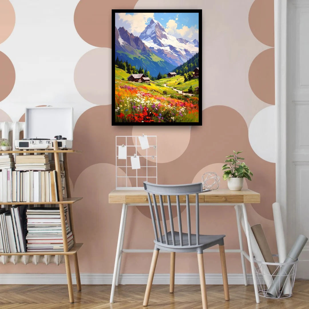 Wildflower Valley Wall Art Canvas Paintings
