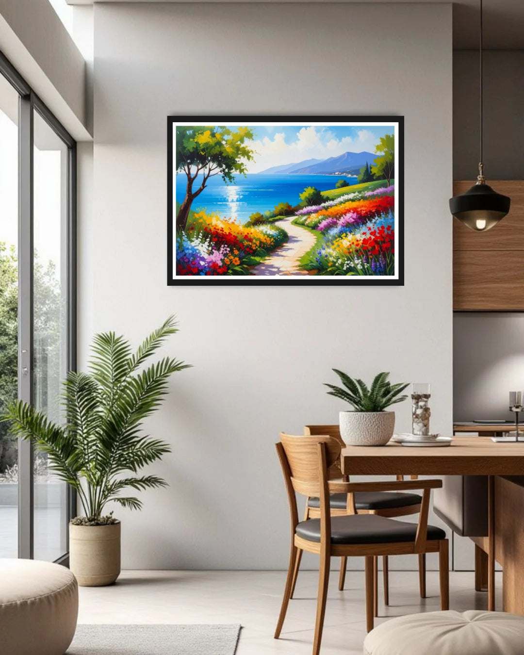 Colorful Countryside Path Landscape - Wall Art Canvas