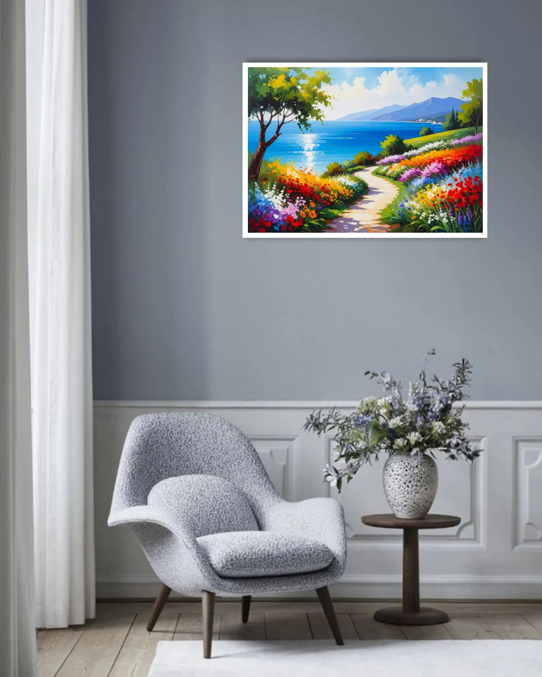 Colorful Countryside Path Landscape - Wall Art Canvas