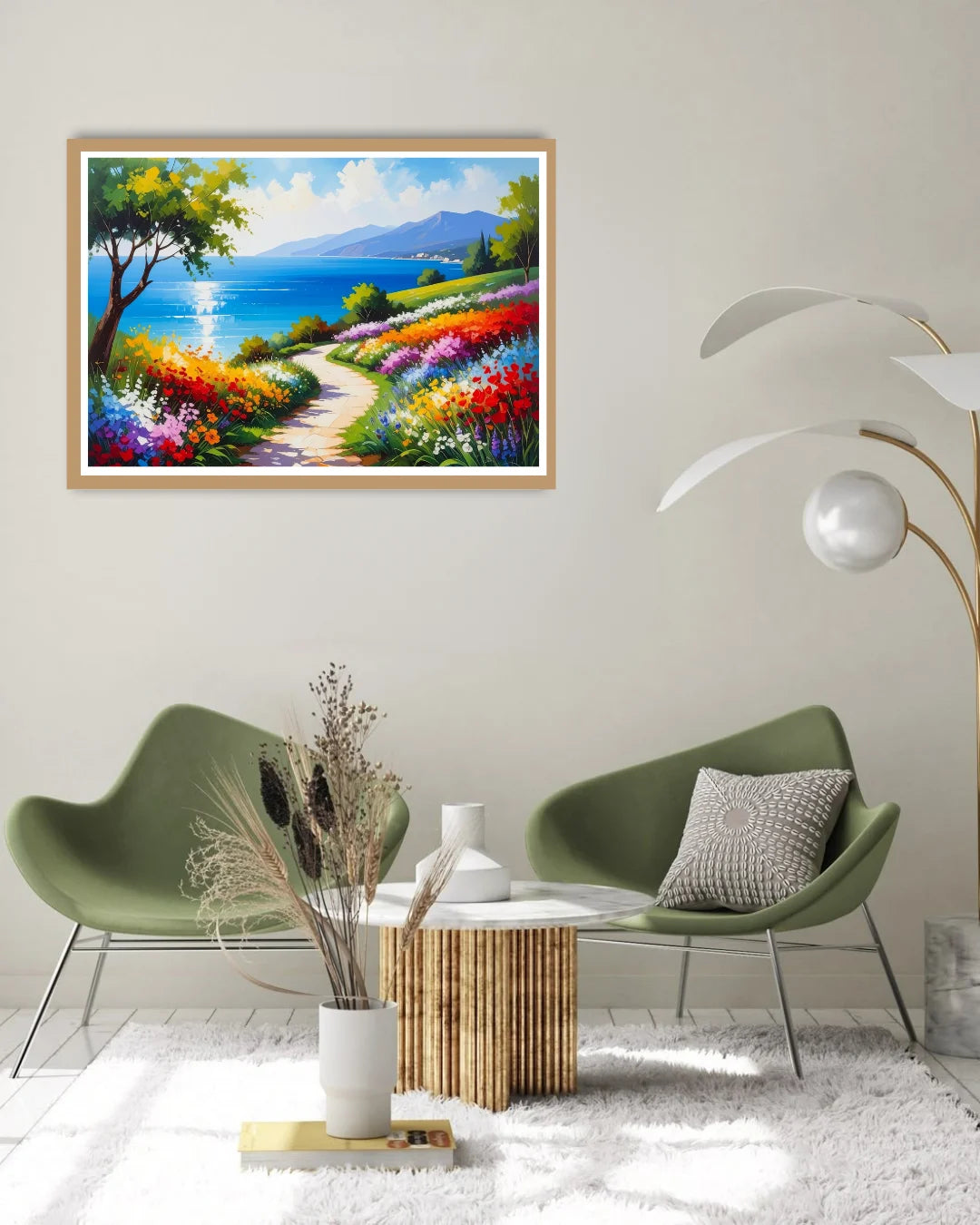 Colorful Countryside Path Landscape - Wall Art Canvas