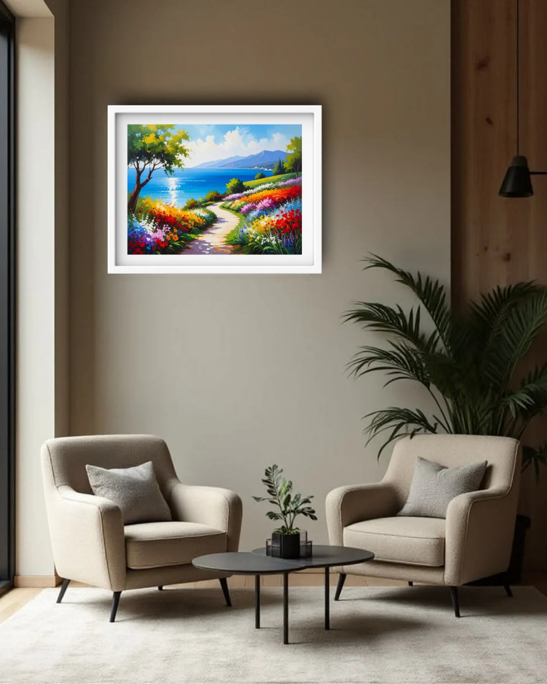 Colorful Countryside Path Landscape - Wall Art Canvas