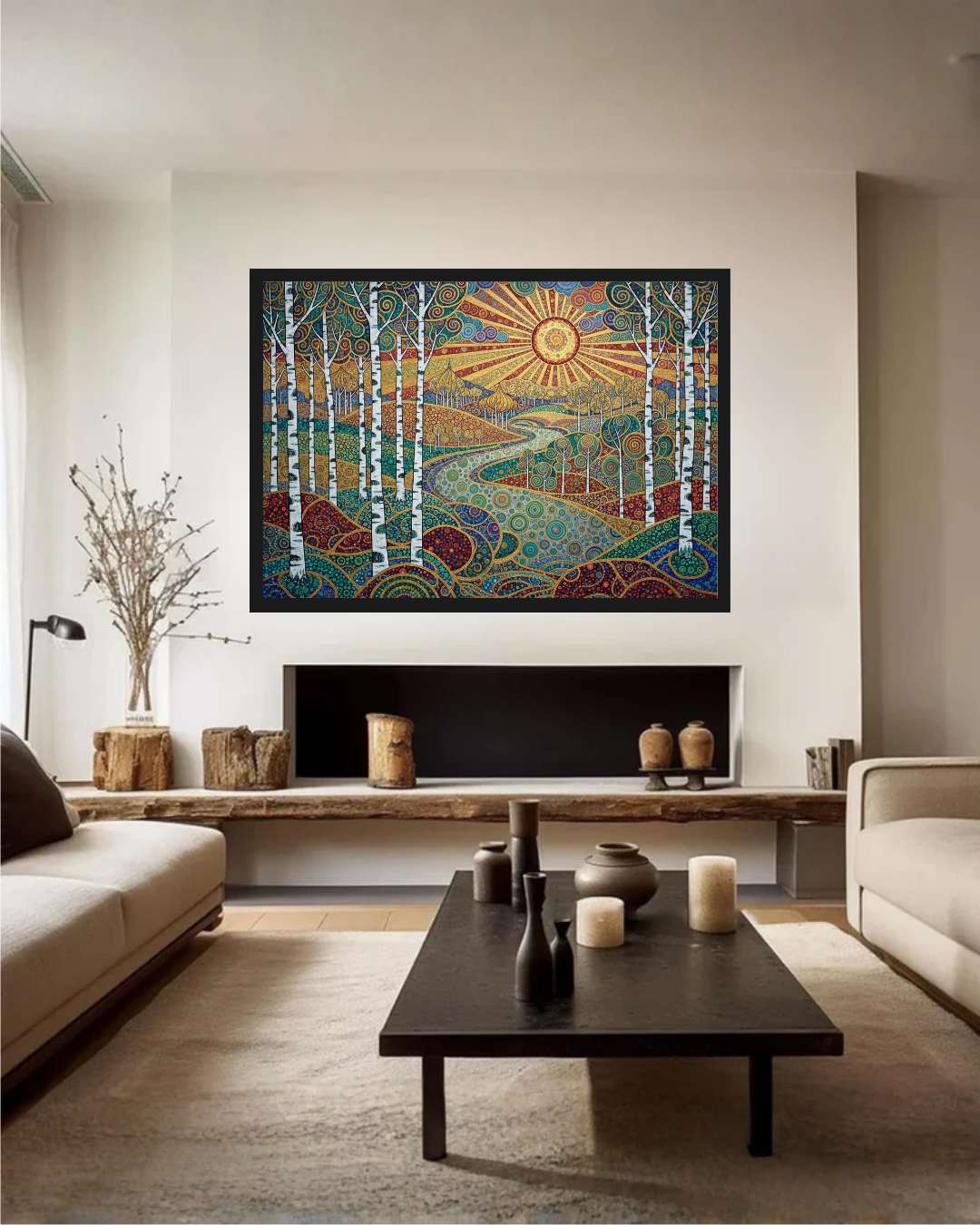 Abstract Forest Landscape - Wall Art Canvas WallArtVibes