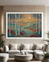 Abstract Forest Landscape - Wall Art Canvas WallArtVibes