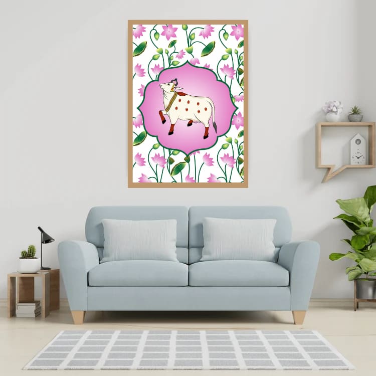 Positive Energy Cow – Wall Art Canvas WallArtVibes