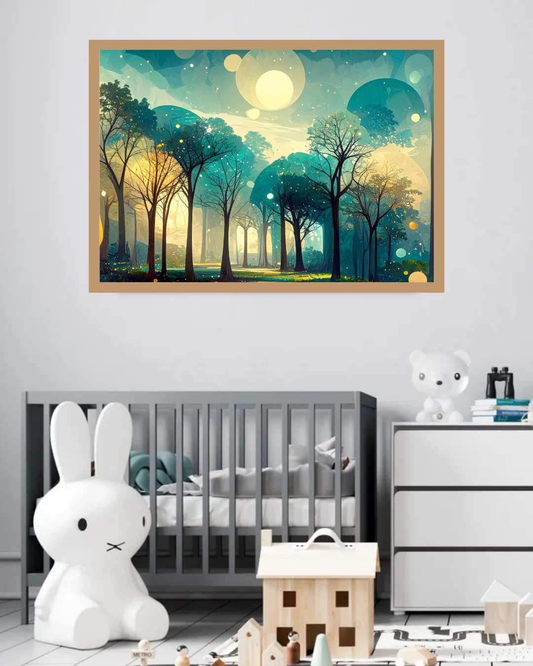 Moonlit Forest Modern - Wall Art Canvas WallArtVibes