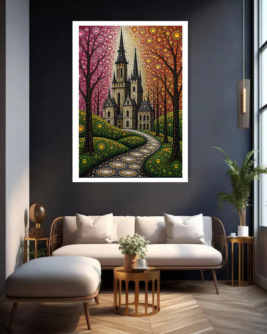 Fantasy Castle Garden Art - Wall Art Canvas