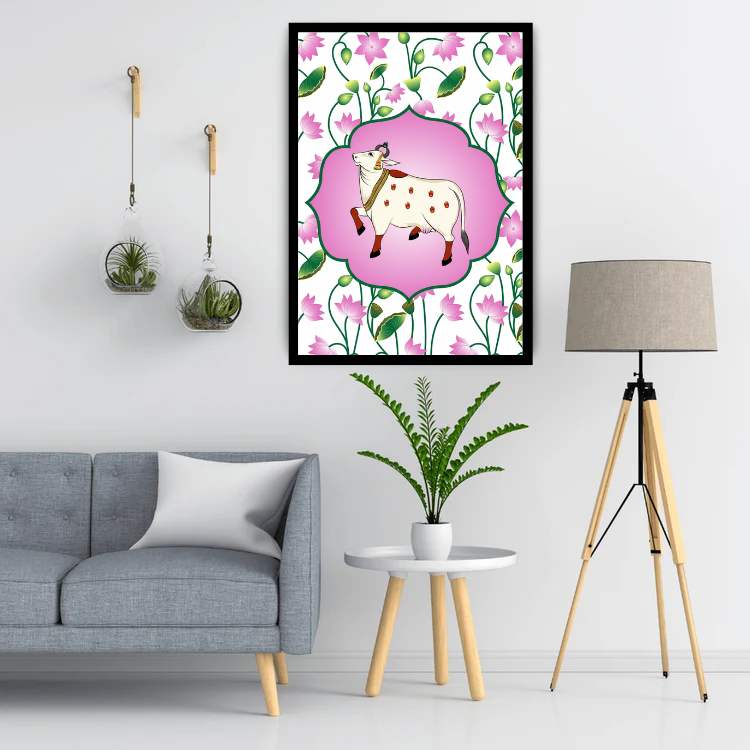 Positive Energy Cow – Wall Art Canvas WallArtVibes