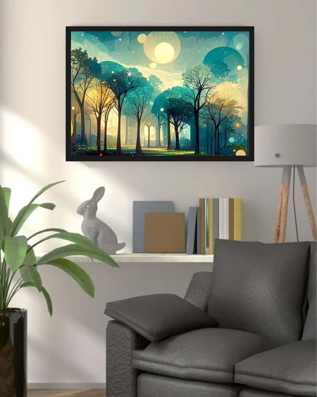 Moonlit Forest Modern - Wall Art Canvas WallArtVibes