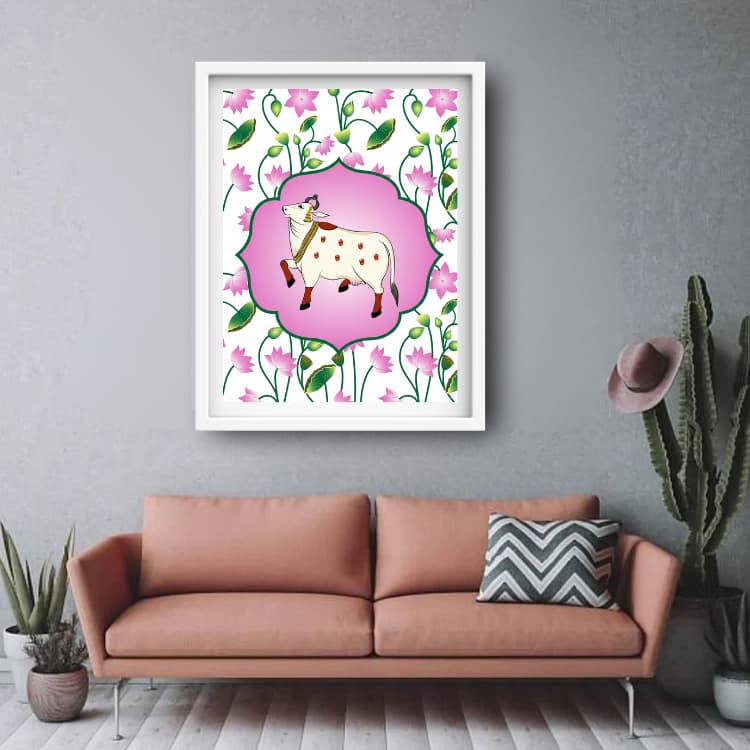 Positive Energy Cow – Wall Art Canvas WallArtVibes