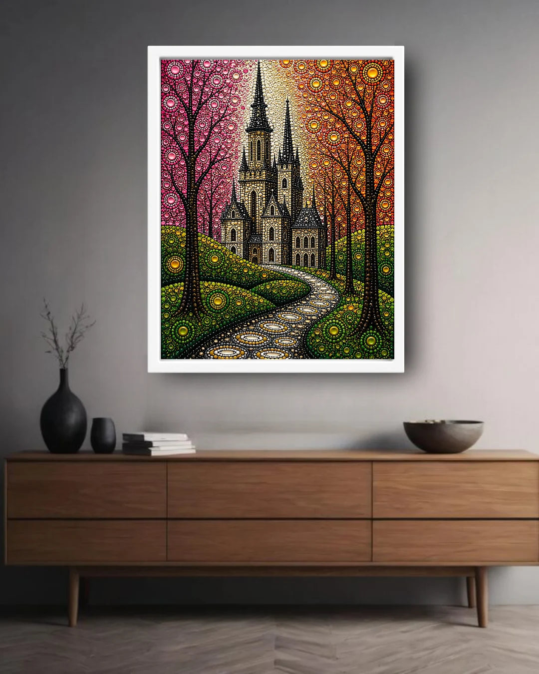 Fantasy Castle Garden Art - Wall Art Canvas