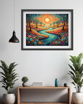 Radiant River Valley Modern - Wall Art Canvas WallArtVibes