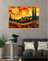 Golden City Sunset Modern - Wall Art Canvas WallArtVibes