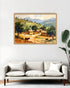 Rustic Mountain Village Landscape Wall Art Painting WallArtVibes