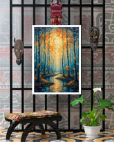 Sunlit Woodland Modern - Wall Art Canvas WallArtVibes