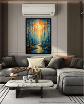 Sunlit Woodland Modern - Wall Art Canvas WallArtVibes