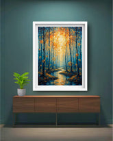Sunlit Woodland Modern - Wall Art Canvas WallArtVibes