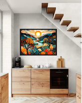 Sunrise Valley Modern Landscape - Wall Art Canvas WallArtVibes