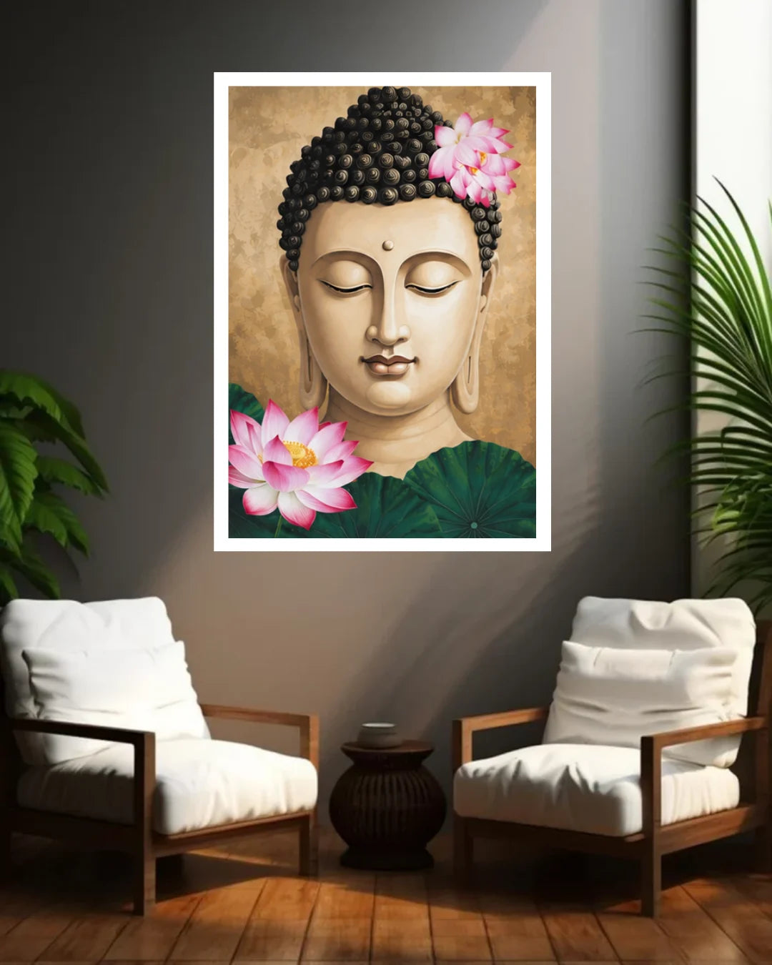 Lotus Buddha Wall Art Canvas WallArtVibes
