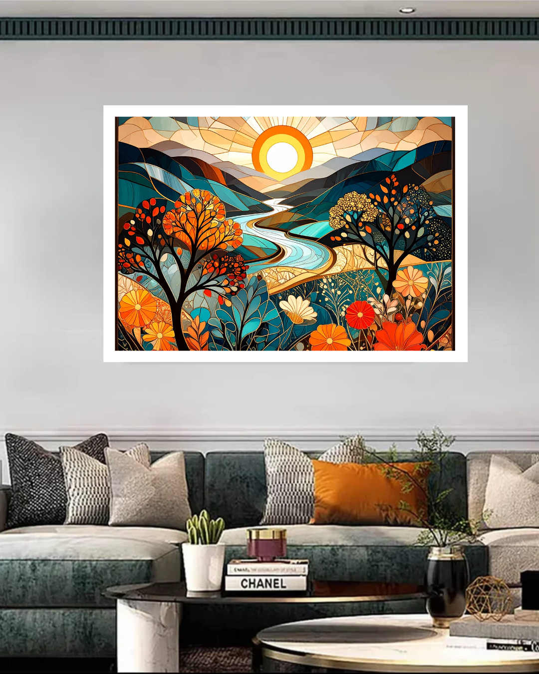 Sunrise Valley Modern Landscape - Wall Art Canvas WallArtVibes