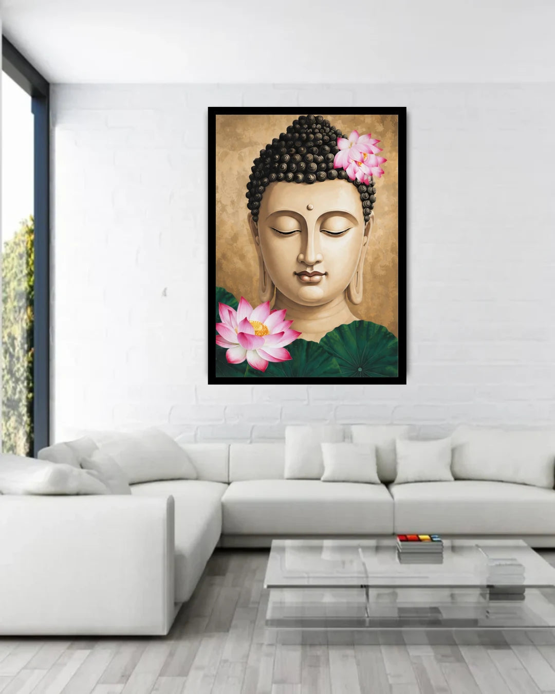 Lotus Buddha Wall Art Canvas WallArtVibes