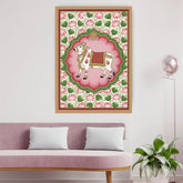 Blessed Kamdhenu Cow – Royal Pink Aura Wall Art Canvas WallArtVibes