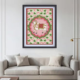 Blessed Kamdhenu Cow – Royal Pink Aura Wall Art Canvas WallArtVibes