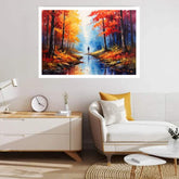 Autumn Forest Path Watercolor - Wall Art Canvas WallArtVibes