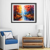 Autumn Forest Path Watercolor - Wall Art Canvas WallArtVibes