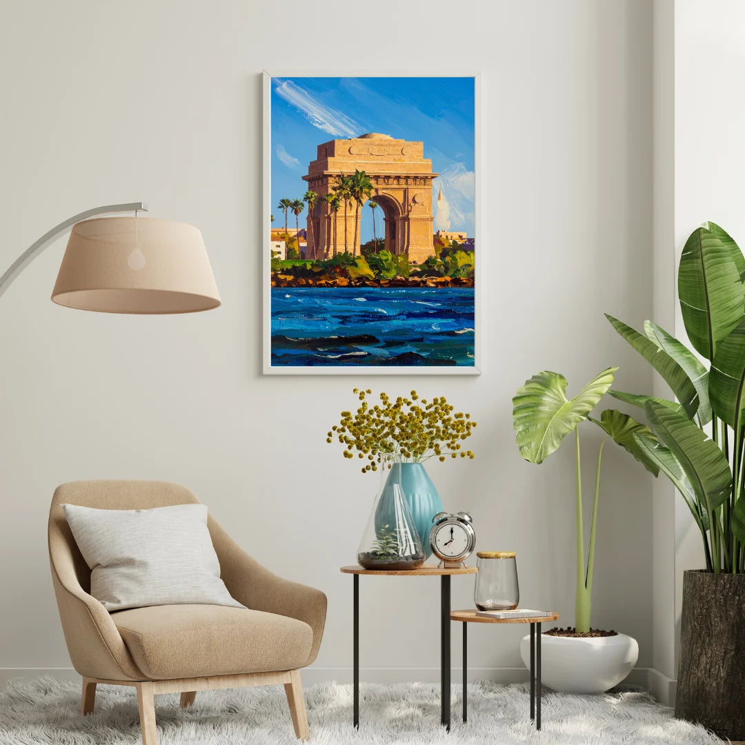India Gate monument canvas painting for home decor
