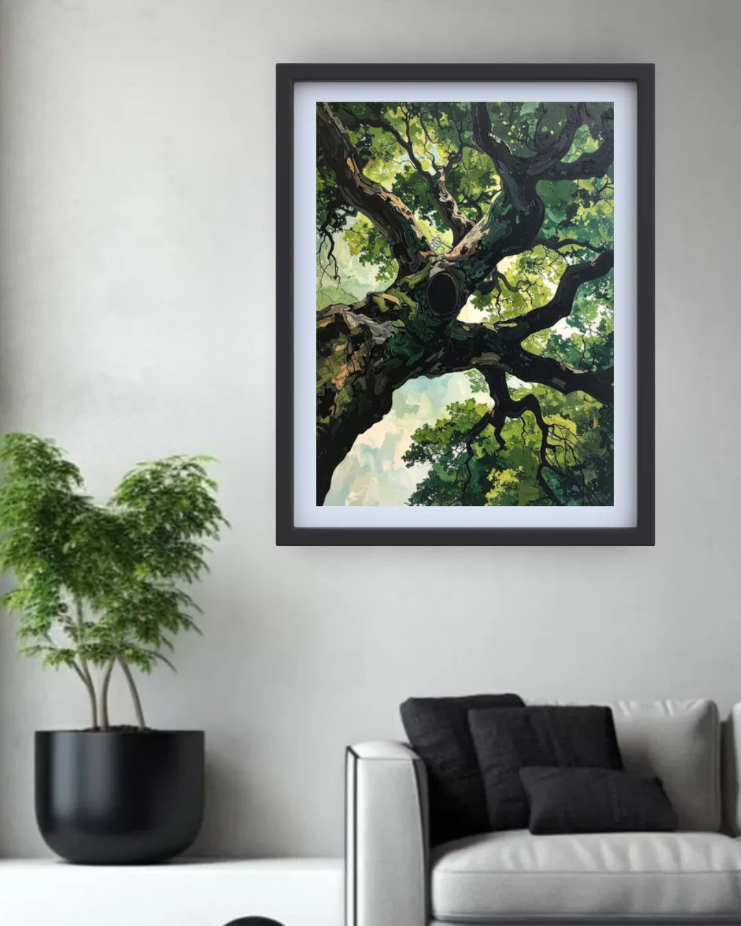 Majestic Green Tree Canopy – Wall Art Canvas