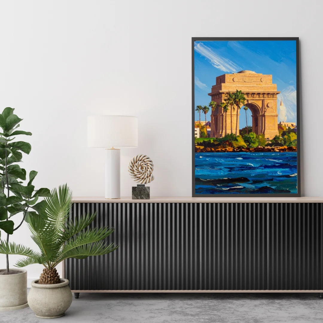 Golden Arch Vista Wall Art Canvas Paintings