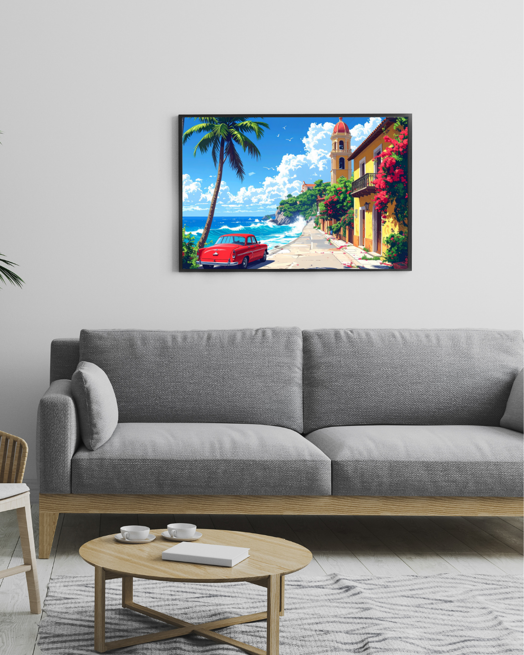 Tropical Coastal Paradise Art -  Wall Art Canvas