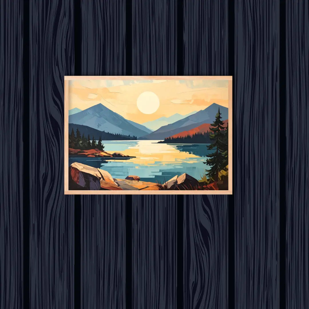 Horizon Calm: Sunset Vista - Set Of 2 - Wall Art Canvas