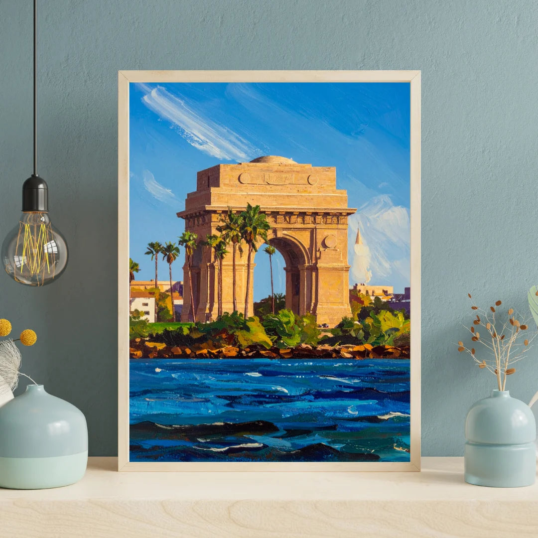 Golden Arch Vista Wall Art Canvas Paintings
