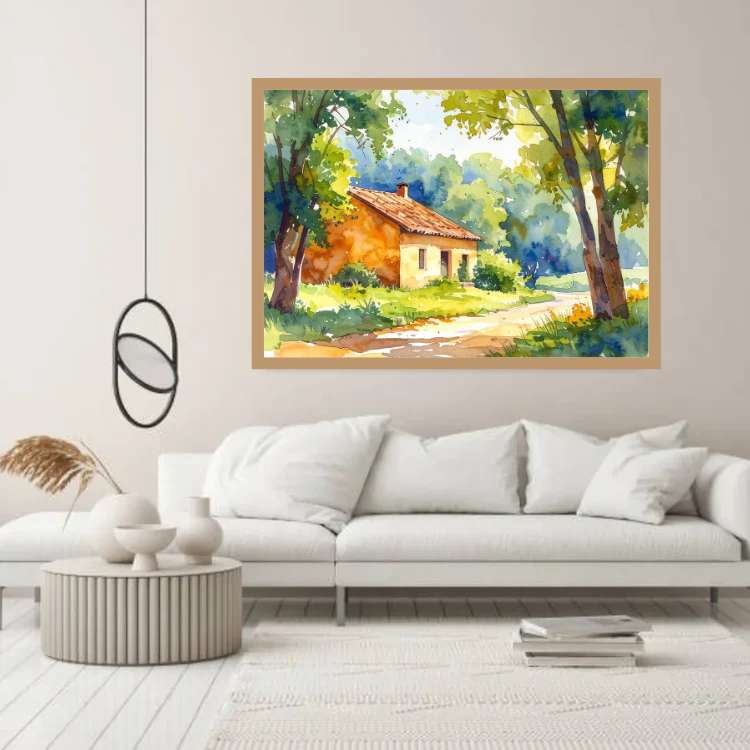 A Home in the Green Silence - Wall Art Canvas WallArtVibes