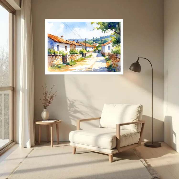 The Emerald Valley Village- Wall Art Canvas WallArtVibes
