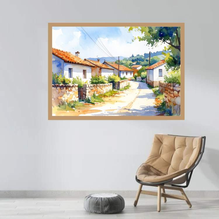 The Emerald Valley Village- Wall Art Canvas WallArtVibes