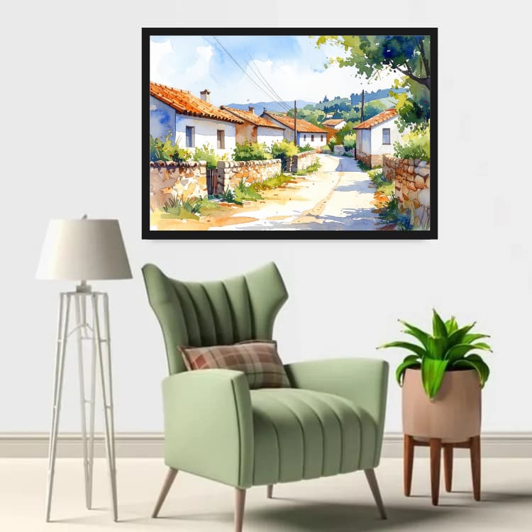 The Emerald Valley Village- Wall Art Canvas WallArtVibes