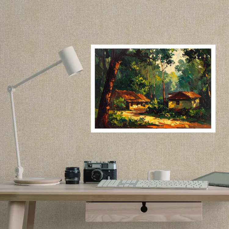 The Golden Solitude - Wall Art Canvas WallArtVibes