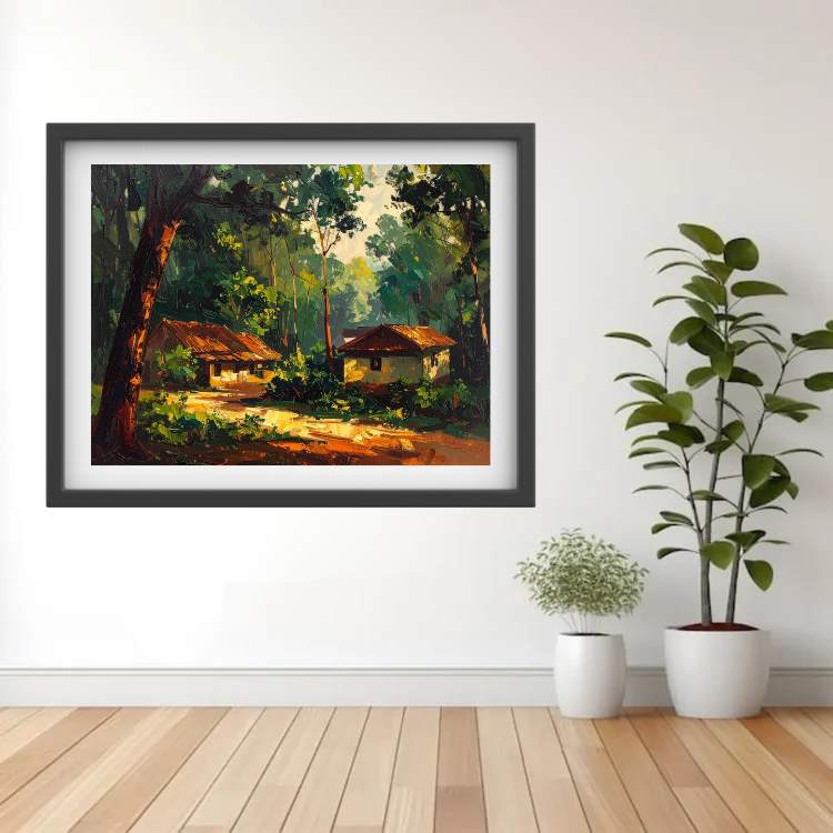 The Golden Solitude - Wall Art Canvas WallArtVibes