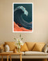 Majestic Teal Ocean Wave Coastal Wall Art Painting WallArtVibes